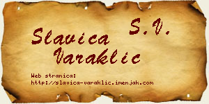 Slavica Varaklić vizit kartica